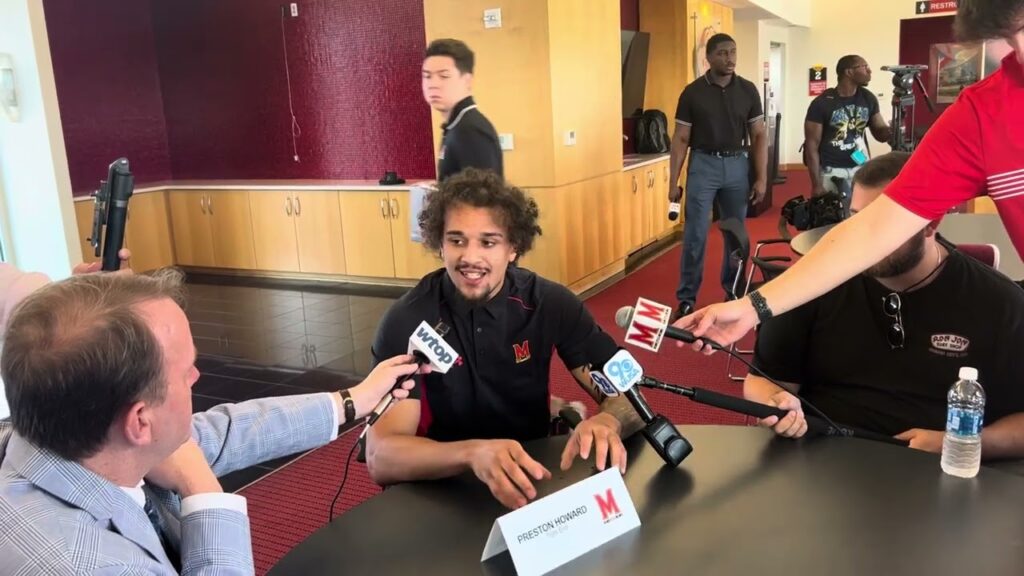 maryland football on campus media day te preston howard