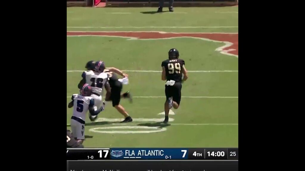 matthew rhodes scores for army football on a fake punt