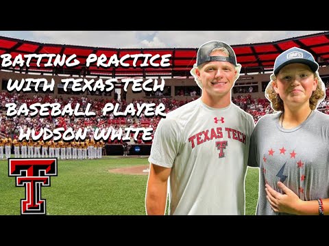 me and texas tech baseball player hudson white taking a little batting practice