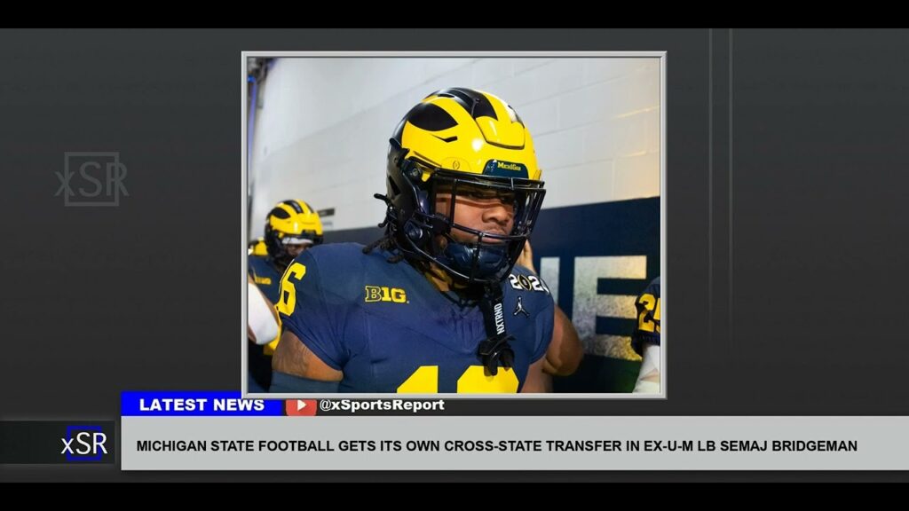 michigan state football gets its own cross state transfer in ex u m lb semaj bridgeman