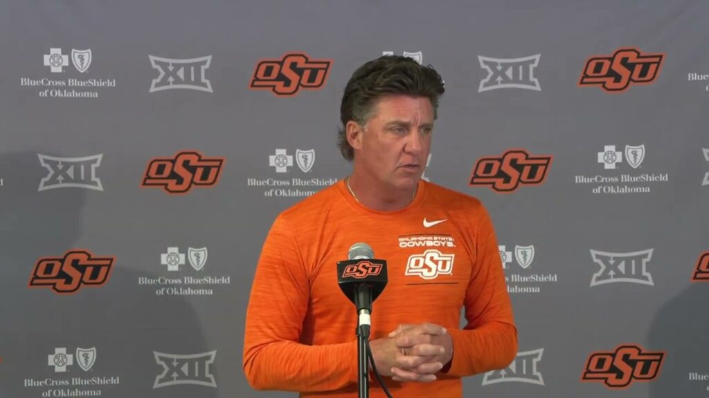 mike gundy talks about dalton cooper ahead of oklahoma state vs kansas state football game