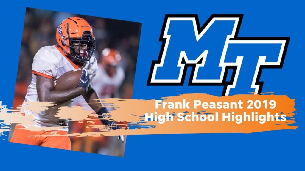 mtsu football rb lb commit frank peasant tearing it up at escambia high school