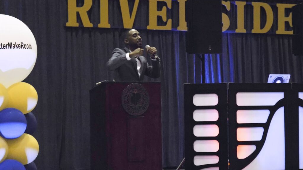 nate howard speaks uc riverside michelle obama uc college signing day