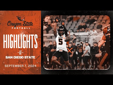 oregon state football highlights 9 7 24 vs san diego state