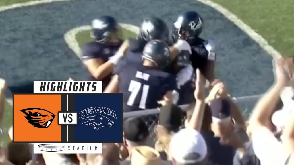 oregon state vs nevada football highlights 2018 stadium