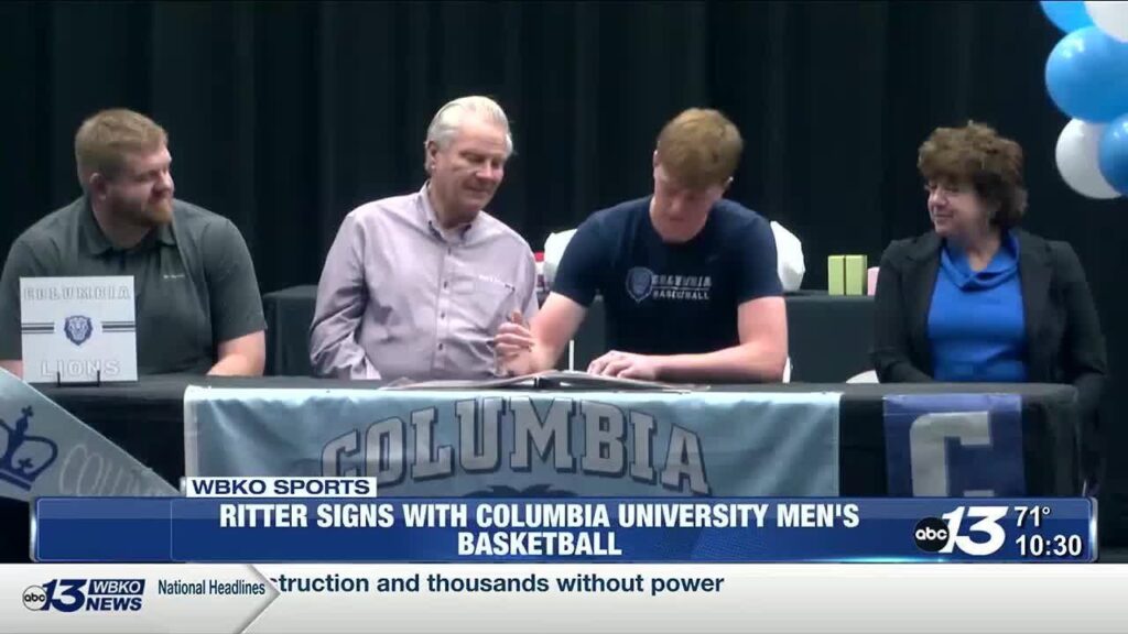 purples basketballs mason ritter signs with columbia university