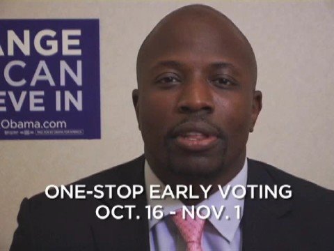 reggie love for nc one stop early voting