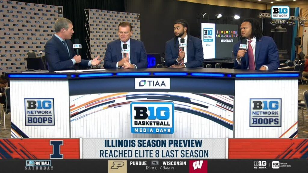 season preview with illinois brad underwood kylan boswell ty rodgers b1g media day