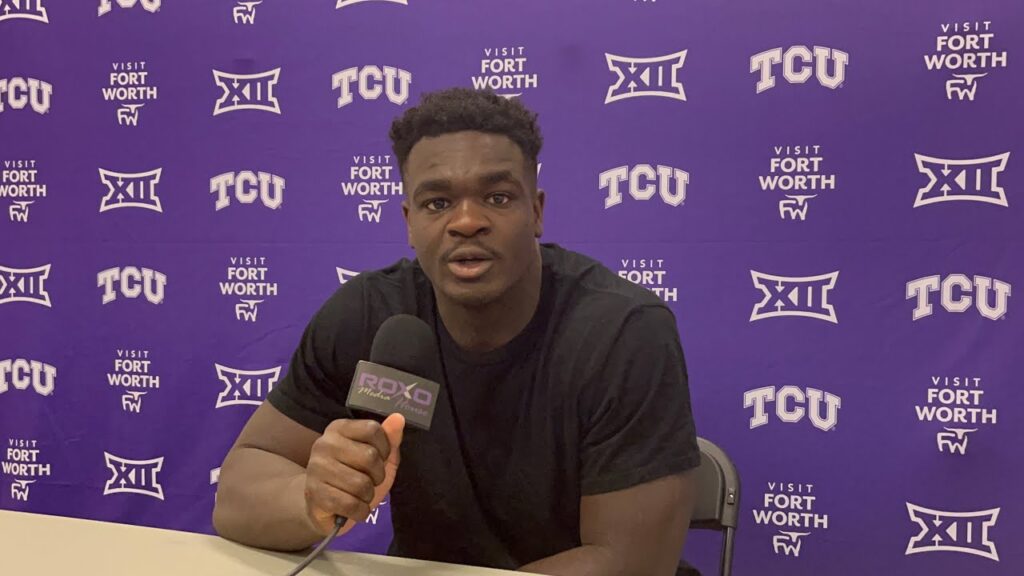 tcu dl paul oyewale talks frogs win over houston