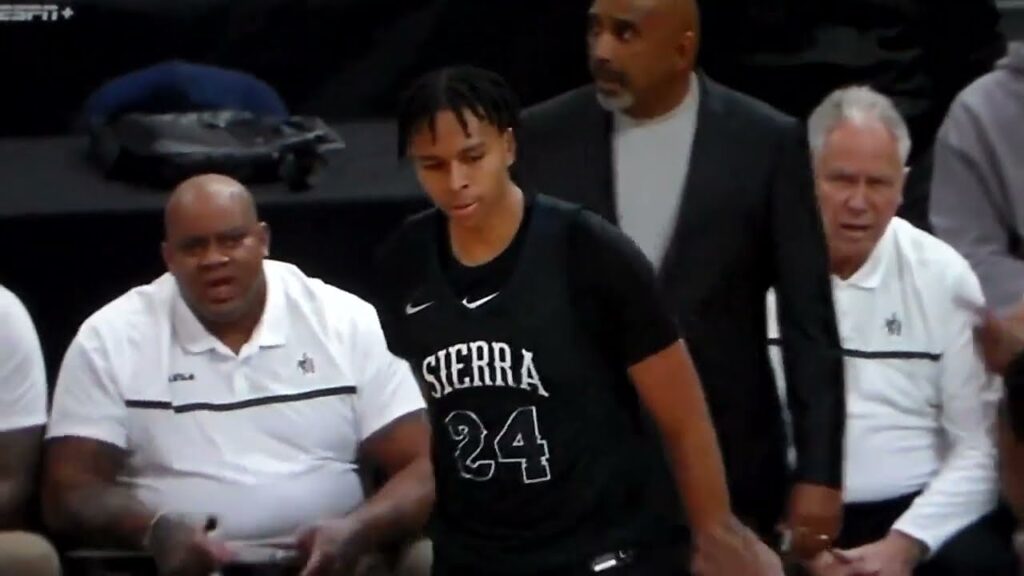 technical foul called on sierra canyonca hs ashton hardaway vs akron st vincent st marys