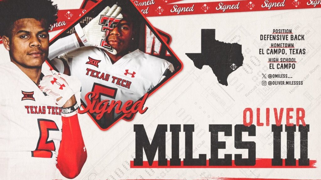 texas tech football signing day oliver miles iii 2023
