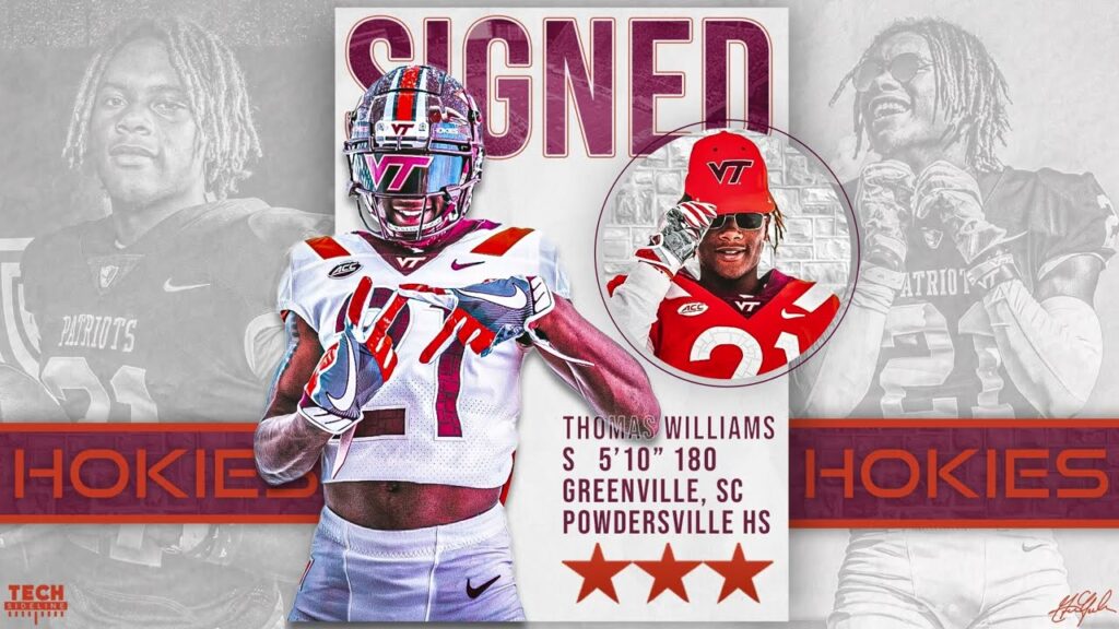 thomas williams signs with virginia tech