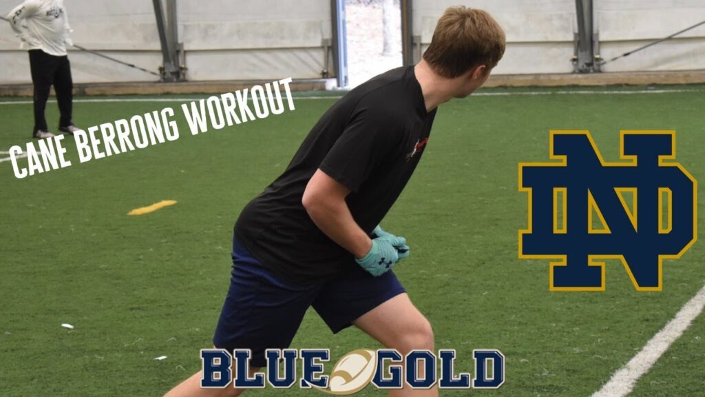 thoughts on notre dame te commit cane berrongs workout