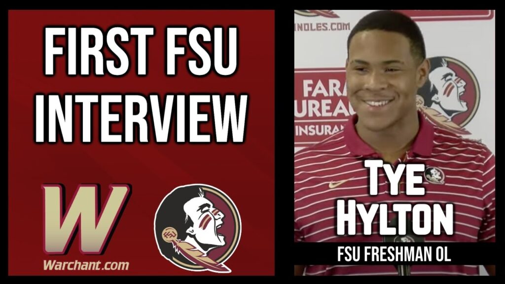 tye hylton freshman ol first fsu interview fsu football warchant tv fsu