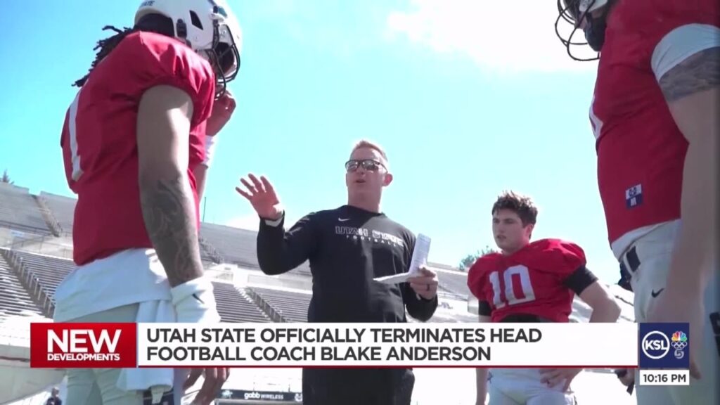 utah state officially terminates football coach blake anderson