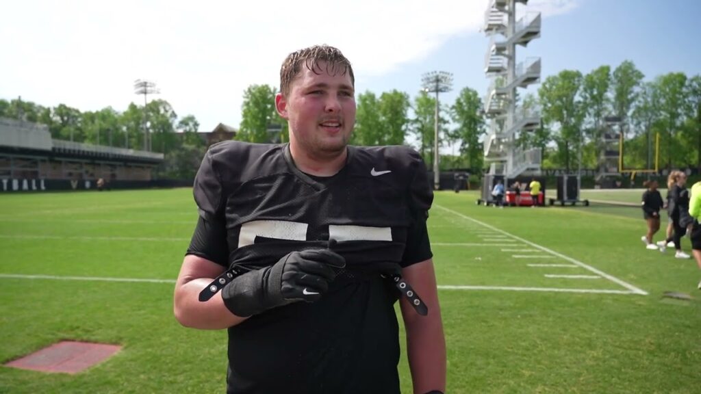 vandy football gunnar hansen interview spring practice