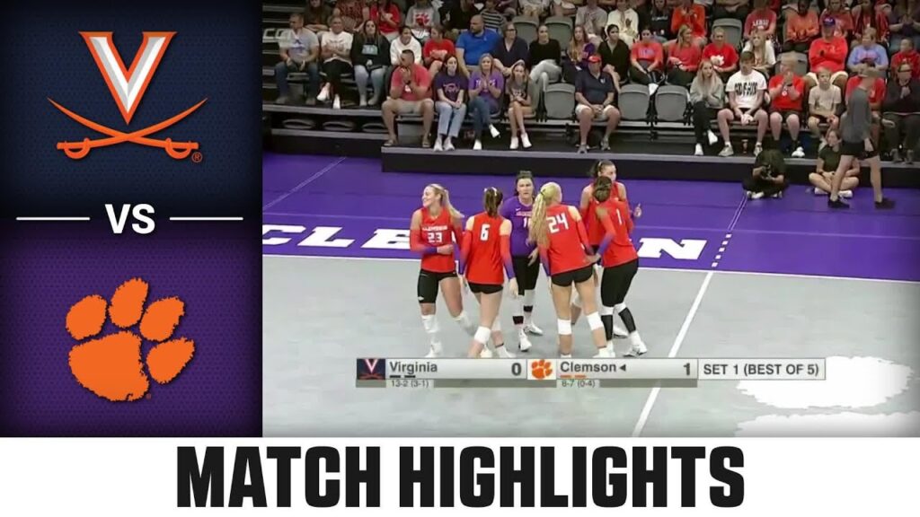virginia vs clemson match highlights 2024 acc volleyball