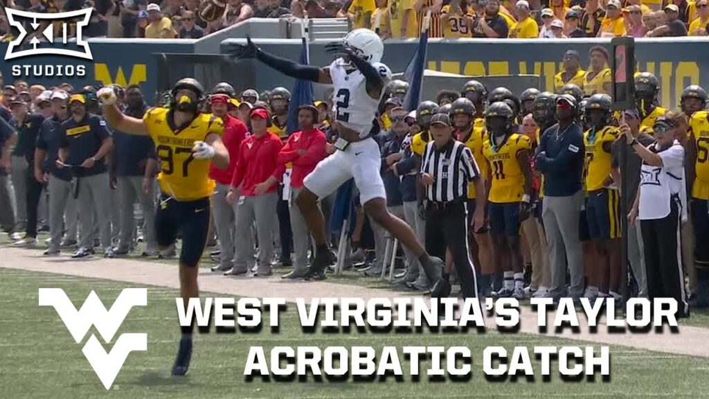 west virginias kole taylor with great tip catch