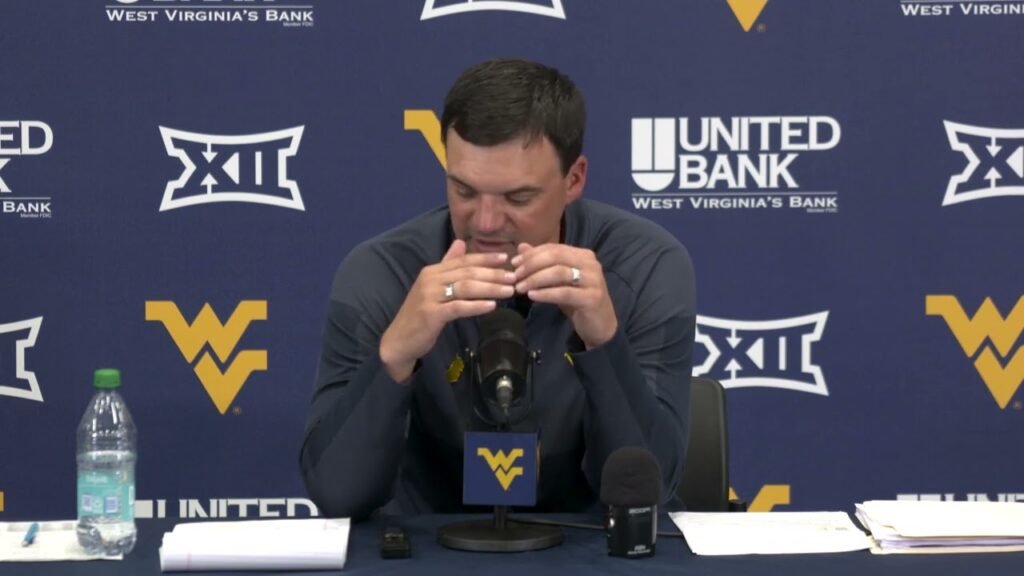 wvu football neal brown press conference 10 7 24
