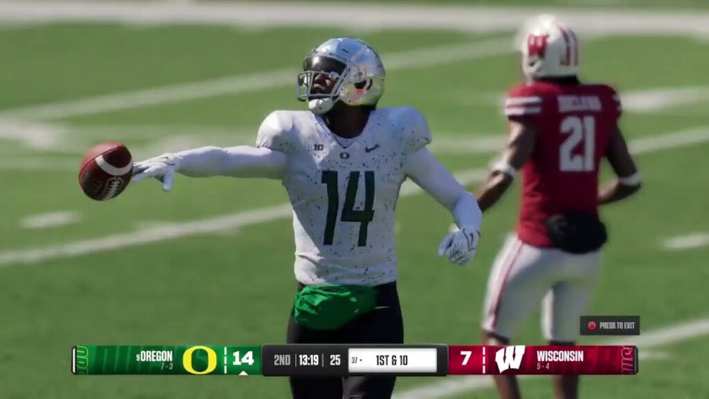 9 oregon ducks 7 3 vs wisconsin badgers 5 4 november 16 2024