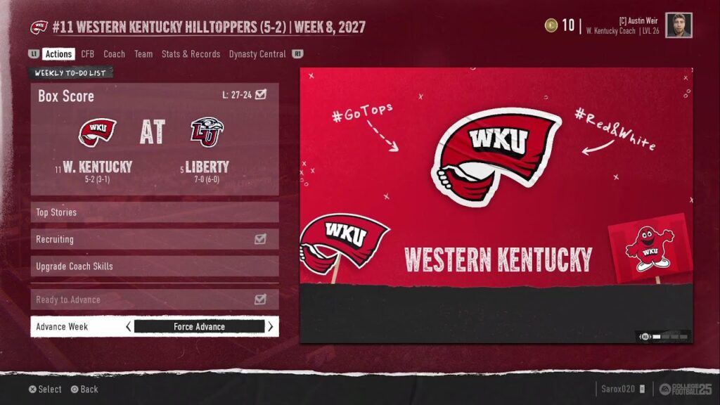 cfb25 regular season wku vs liberty
