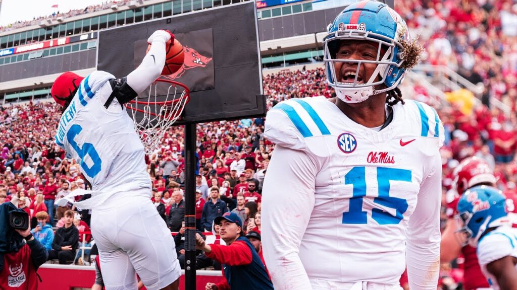 full ole miss rebels vs arkansas razorbacks 2024 week 10 highlights f09f8ea5