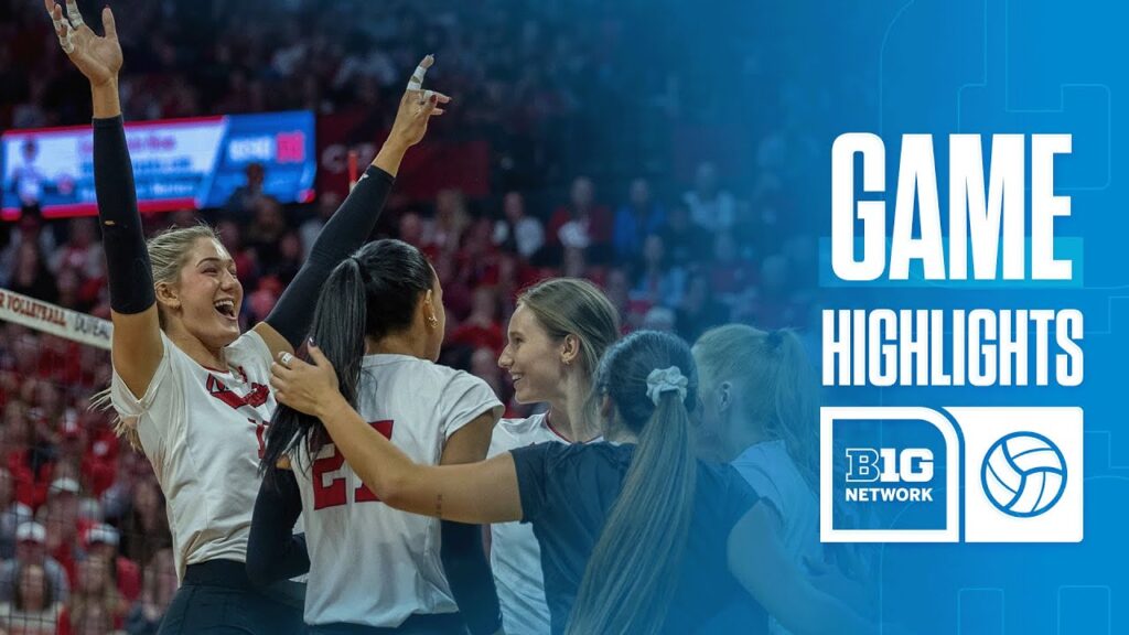 nebraska at wisconsin highlights big ten volleyball 11 01 2024