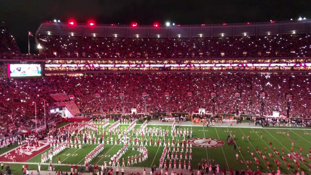 alabama footballs new led lights team entrance are amazing
