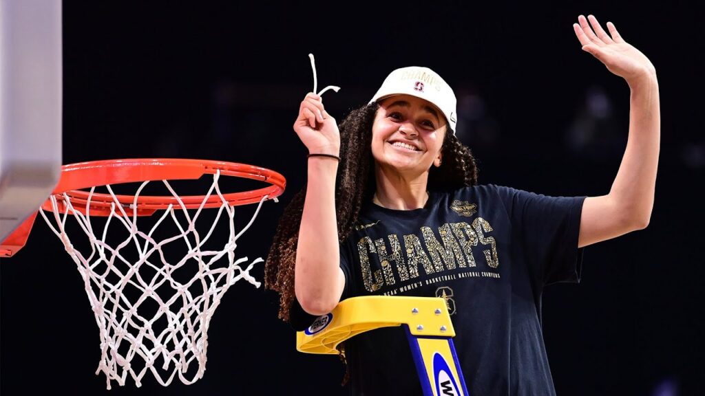 haley jones named most outstanding player as stanford wins title game highlights and interview