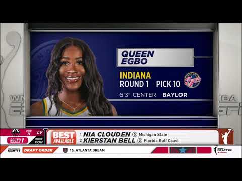 queen egbo selected 10 in the 2022 wnba draft by the indiana fever wnbadraft 2022wnbadraft
