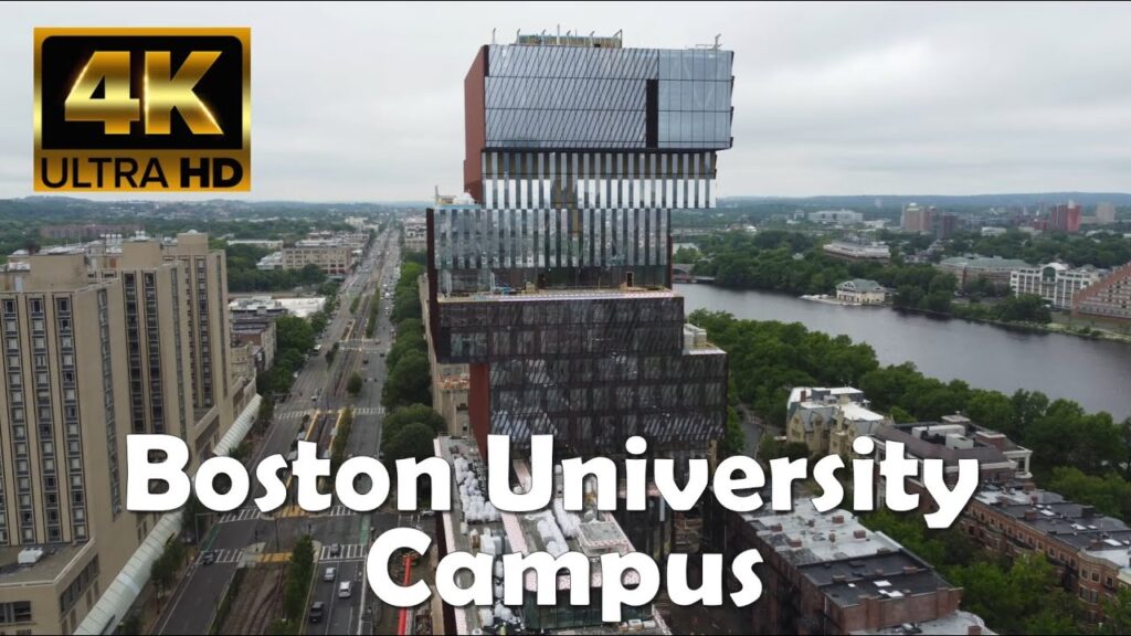 boston university bu 4k campus drone tour