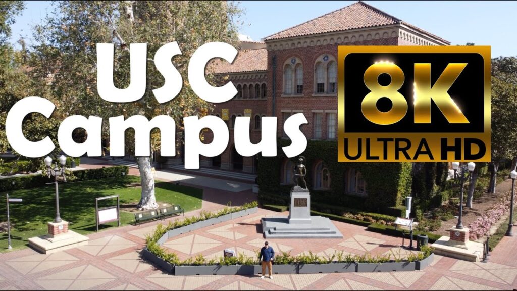 university of southern california usc 8k campus drone tour