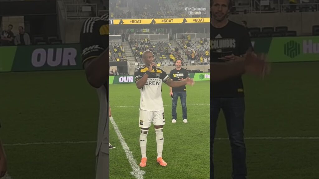 columbus crew midfielder darlington nagbe honored at postgame after he announced his mls retirement