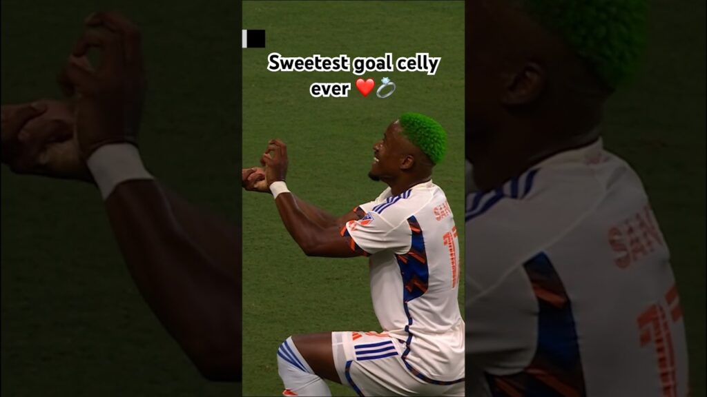 sergio santos celebrates engagement with goal celly after scoring for fccincinnati